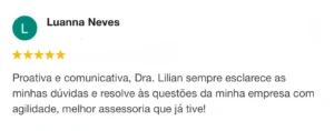 Avaliação dos clientes - Luanna